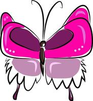 La peinture de une mignonne papillon dans rose Couleur vecteur Couleur dessin ou illustration