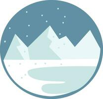 clipart de une blanc couvert de neige Montagne intervalle vecteur Couleur dessin ou illustration