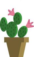 La peinture de une cactus les plantes cette regards similaire à une mickey et minnie Souris vecteur Couleur dessin ou illustration