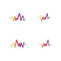 modèle d'illustration vectorielle d'ondes sonores vecteur