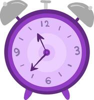 violet peu horloge, illustration, vecteur sur blanc Contexte