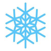 hiver bleu Geler flocon de neige épais ligne icône vecteur
