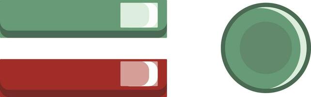Trois coloré Manuel boutons vecteur ou Couleur illustration