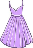 robe violette, illustration, vecteur sur fond blanc