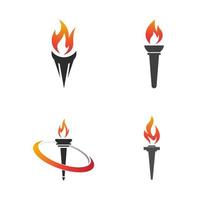torche, vecteur, icône, illustration, conception vecteur