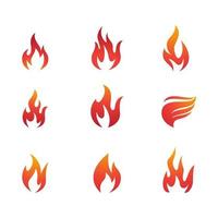 illustration de l'icône vecteur feu flamme chaude