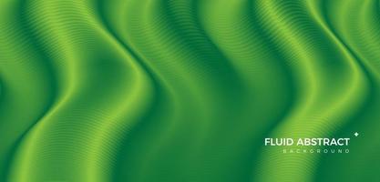 fond abstrait dégradé de fluide mélangé vert dynamique de haute qualité ondulation de la mode vecteur