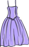 robe violette, illustration, vecteur sur fond blanc