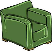 vert fauteuil, illustration, vecteur sur blanc Contexte