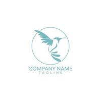 modèle vectoriel de conception de logo de colibri, logo d'oiseau pour les entreprises modernes, conception simple minimaliste et propre