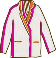 blanc blazer, illustration, vecteur sur blanc Contexte.