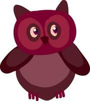 une violet hibou vecteur ou Couleur illustration