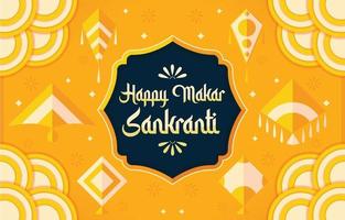 le festival makar sankranti vecteur