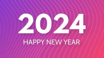 2024 content Nouveau année sur coloré Contexte vecteur