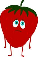 emoji de le triste fraise, vecteur ou Couleur illustration