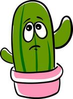 emoji de un dérangé cactus, vecteur ou Couleur illustration