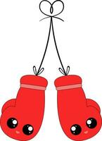 rouge boxe gants , vecteur ou Couleur illustration