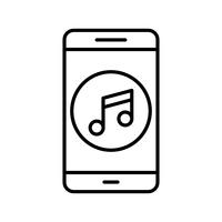 Musique Mobile Application Vector Icon