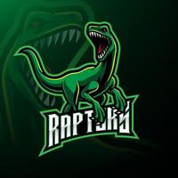 création de logo de mascotte raptor esport