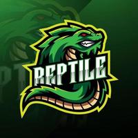 création de logo de mascotte de sport de reptile vecteur