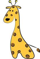 girafe dessin animé, vecteur ou Couleur illustration.