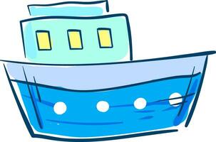 image de bleu bateau, vecteur ou Couleur illustration.