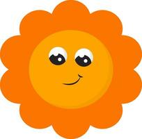 clipart de une souriant Jaune Soleil vecteur ou Couleur illustration