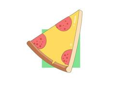 portrait de Pizza plus de vert Contexte vecteur ou Couleur illustration
