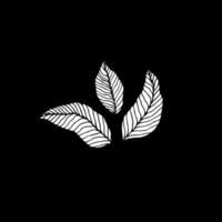 le de base minimaliste forme de botanique feuilles sans pour autant décoration vecteur ou Couleur illustration