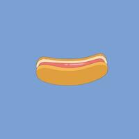 mignonne dessin animé Hot-dog vecteur ou Couleur illustration