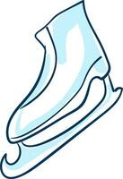 une bleu la glace patinage chaussure, vecteur ou Couleur illustration