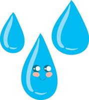 emoji de une mignonne l'eau laissez tomber vecteur ou Couleur illustration