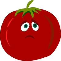 triste tomate, vecteur ou Couleur illustration.