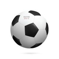 ballon de football football réaliste sur fond blanc. vecteur. vecteur