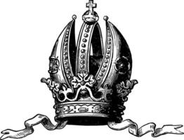 impérial couronne de L'Autriche très ancien gravure. vecteur