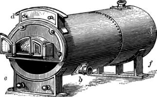 amélioré cornouaillais ou trentham Chaudière ancien illustration. vecteur