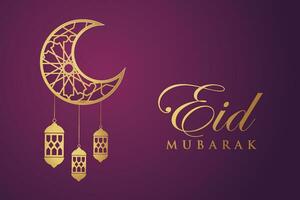 vecteur eid mubarak islamique Nouveau année Contexte avec bougies et lune