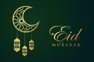 vecteur eid mubarak islamique Nouveau année Contexte avec bougies et lune