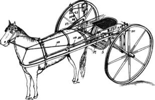 cheval attelage appareil, ancien illustration. vecteur