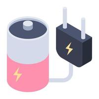 concepts de charge de batterie vecteur