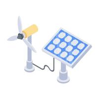 concepts de moulin solaire vecteur