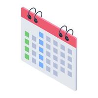 concepts de calendrier à la mode vecteur