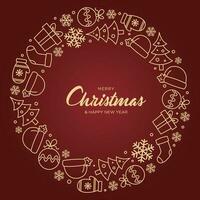 joyeux Noël Contexte avec Noël pendentifs, cadeau des boites, Chapeaux vecteur collection