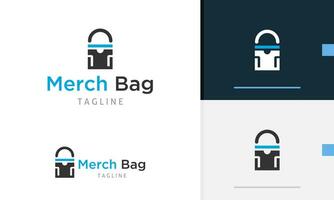 logo conception icône de géométrique achats sac avec vêtements conception sur il pour mode ou Vêtements vecteur