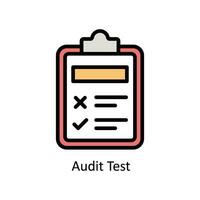 Audit tester vecteur rempli contour icône conception illustration. affaires et la gestion symbole sur blanc Contexte eps dix fichier