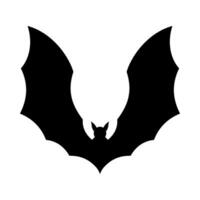 plat illustration de en volant chauve souris silhouette sur isolé motif vecteur