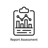 rapport évaluation vecteur contour icône conception illustration. affaires et la gestion symbole sur blanc Contexte eps dix fichier