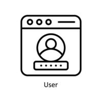 utilisateur vecteur contour icône conception illustration. affaires et la gestion symbole sur blanc Contexte eps dix fichier