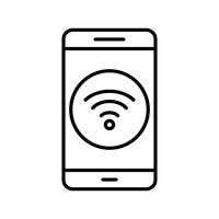 Icône de vecteur d&#39;application mobile Wifi