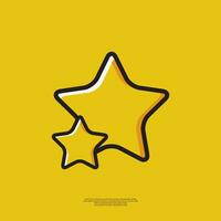 illustration vecteur graphique de icône étoile avec style minimaliste